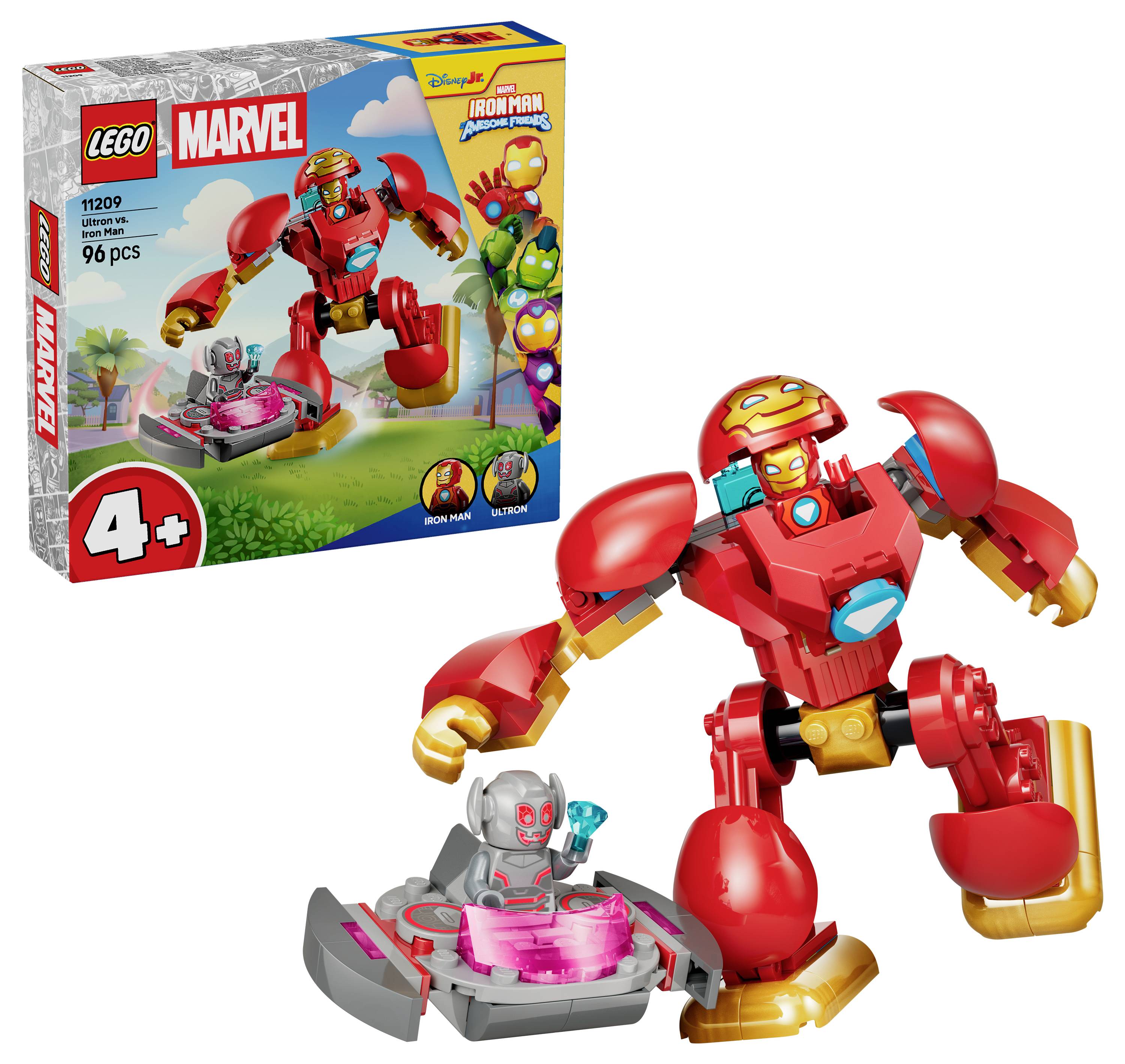11209 LEGO® DISNEY Marvel Iron Man und Seine Fantastischen Freunde Ultron vs. Iron Man; Bauspielzeug mit 2 Minifiguren, ein Mech