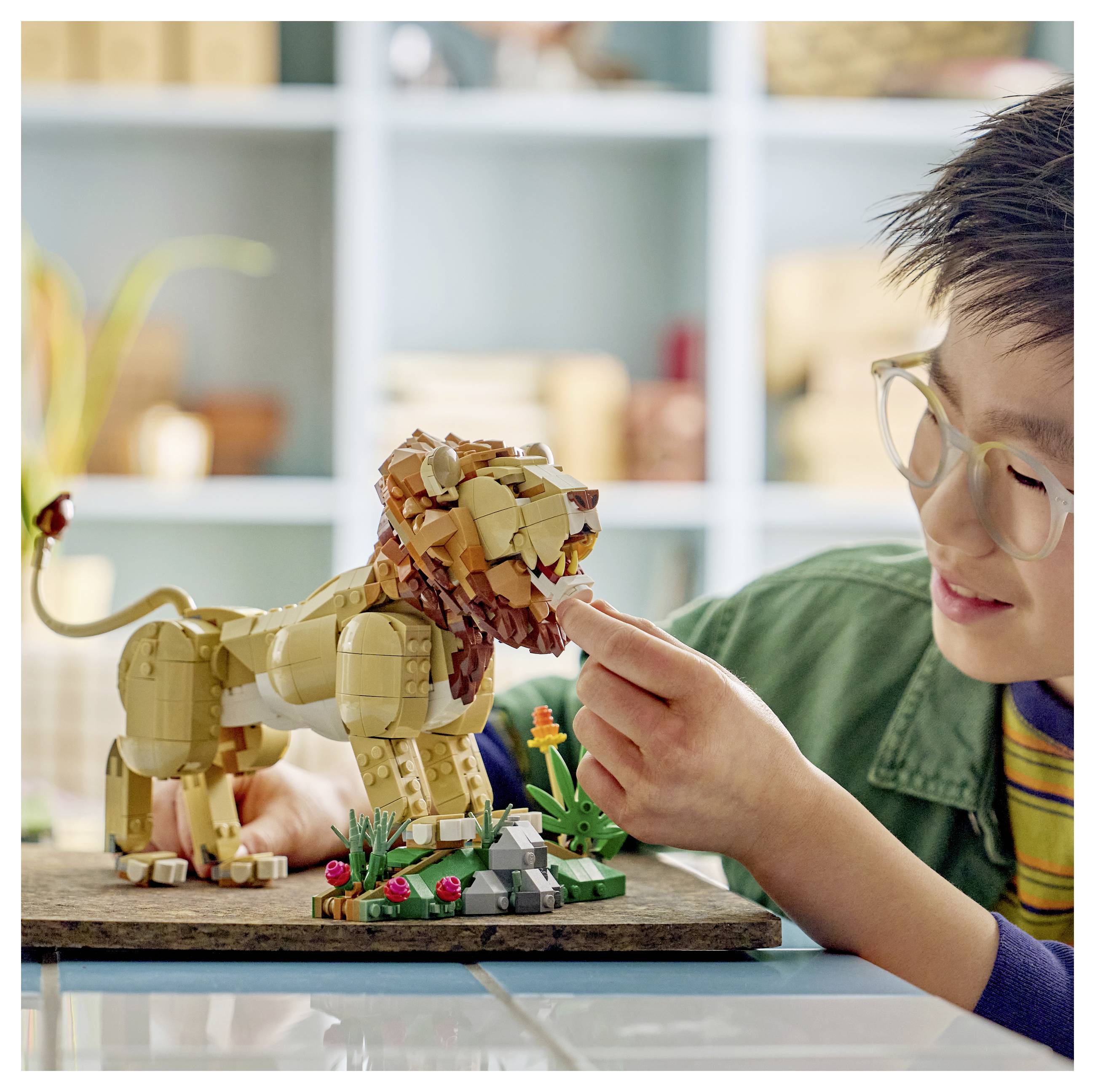 31386 LEGO® CREATOR 3-in-1-Set Wilde Tiere: Löwe, Löwin oder 2 Löwenjunge zum Bauen, Spielen und Ausstellen
