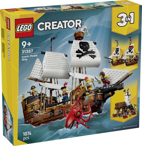 31387 LEGO® CREATOR Piratenschiff umbaubar in Burg oder Zwillingsschiffe  Bauset mit 5 Minifiguren