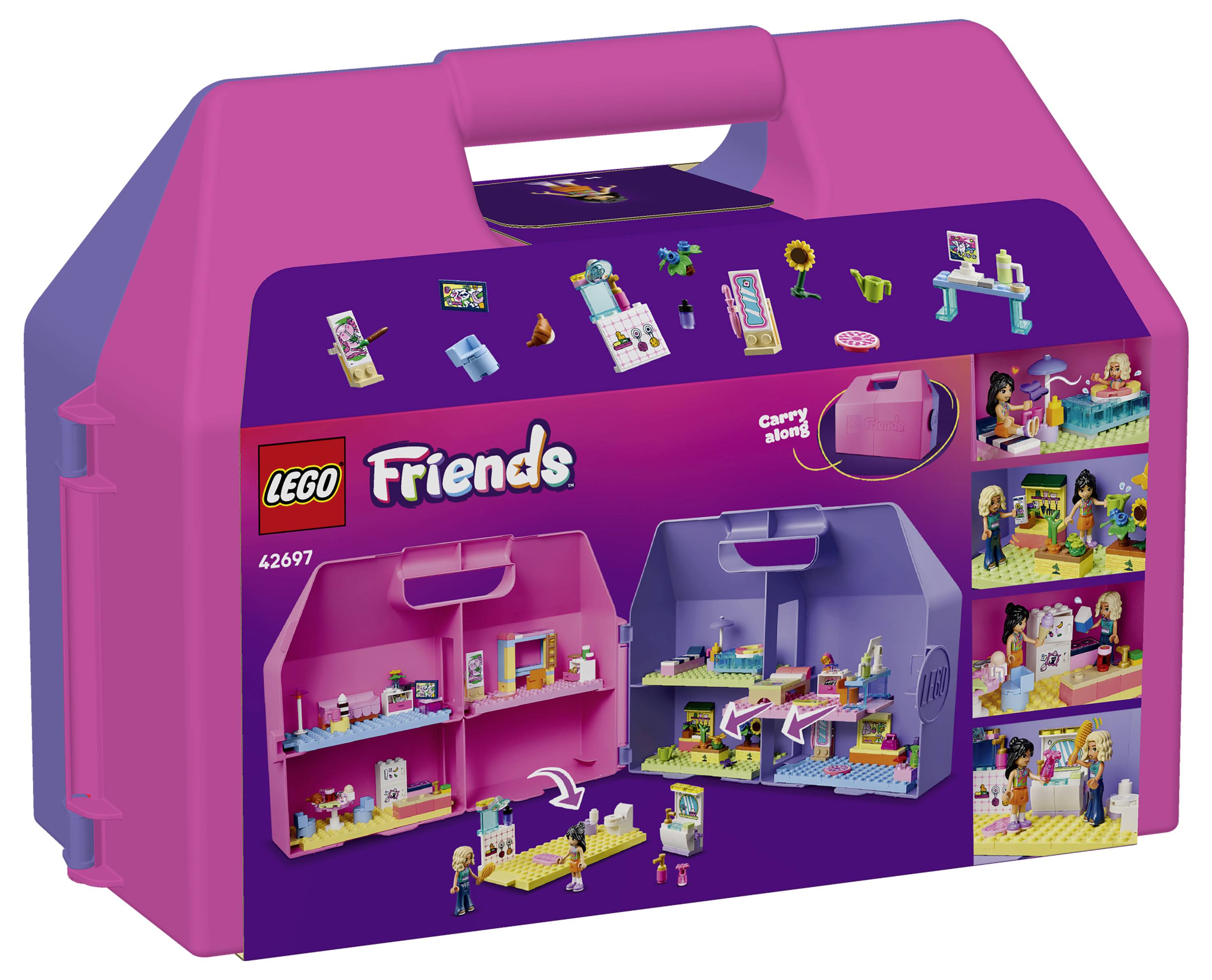 42697 LEGO® FRIENDS Tragbares Puppenhaus mit 8 Zimmern und 2 Spielfiguren