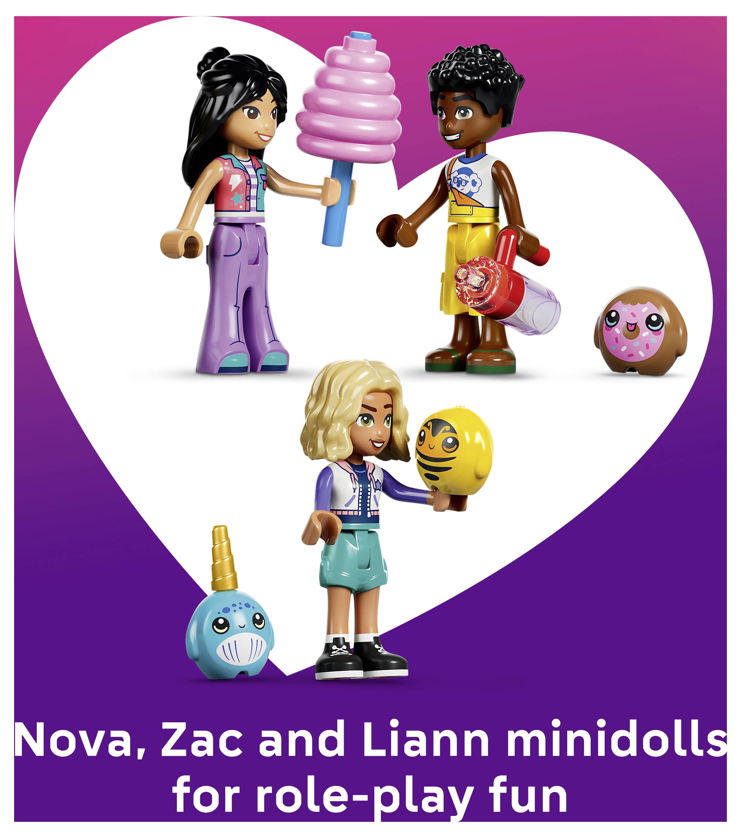 42700 LEGO® FRIENDS Cupcake-Riesenrad; Vergnügungspark-Spielzeug für nachahmende Rollenspiele mit 3 Spielfiguren und jeder Menge