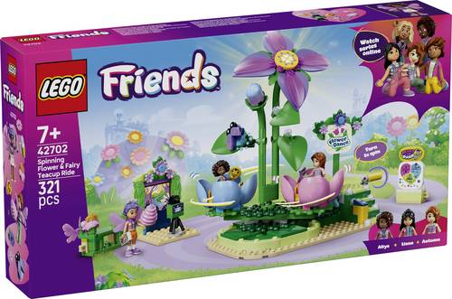 42702 LEGO® FRIENDS Feentassen-Karussell mit Blumendeko  Spielzeug mit Vergnügungspark  Karussell, 3 Spielfiguren