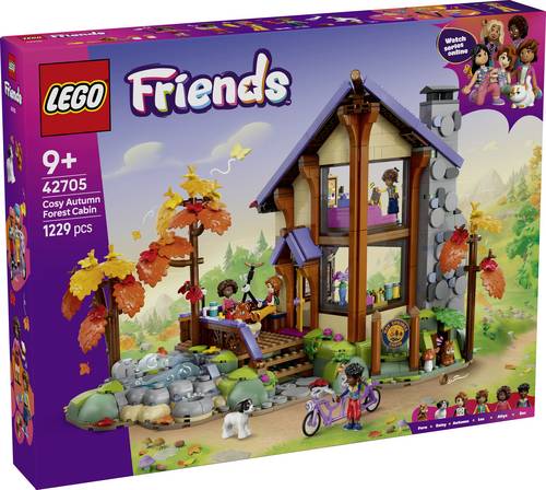 42705 LEGO® FRIENDS Gemütliche Hütte im Herbstwald 4 Spielfiguren, ein Hund und ein Eichhörnchen
