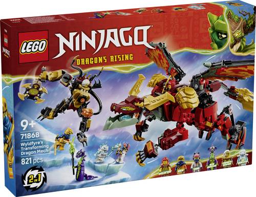 71868 LEGO® NINJAGO Wyldfyres Drachenmech und 6 Minifiguren  Bauspielzeug für Rollenspiele