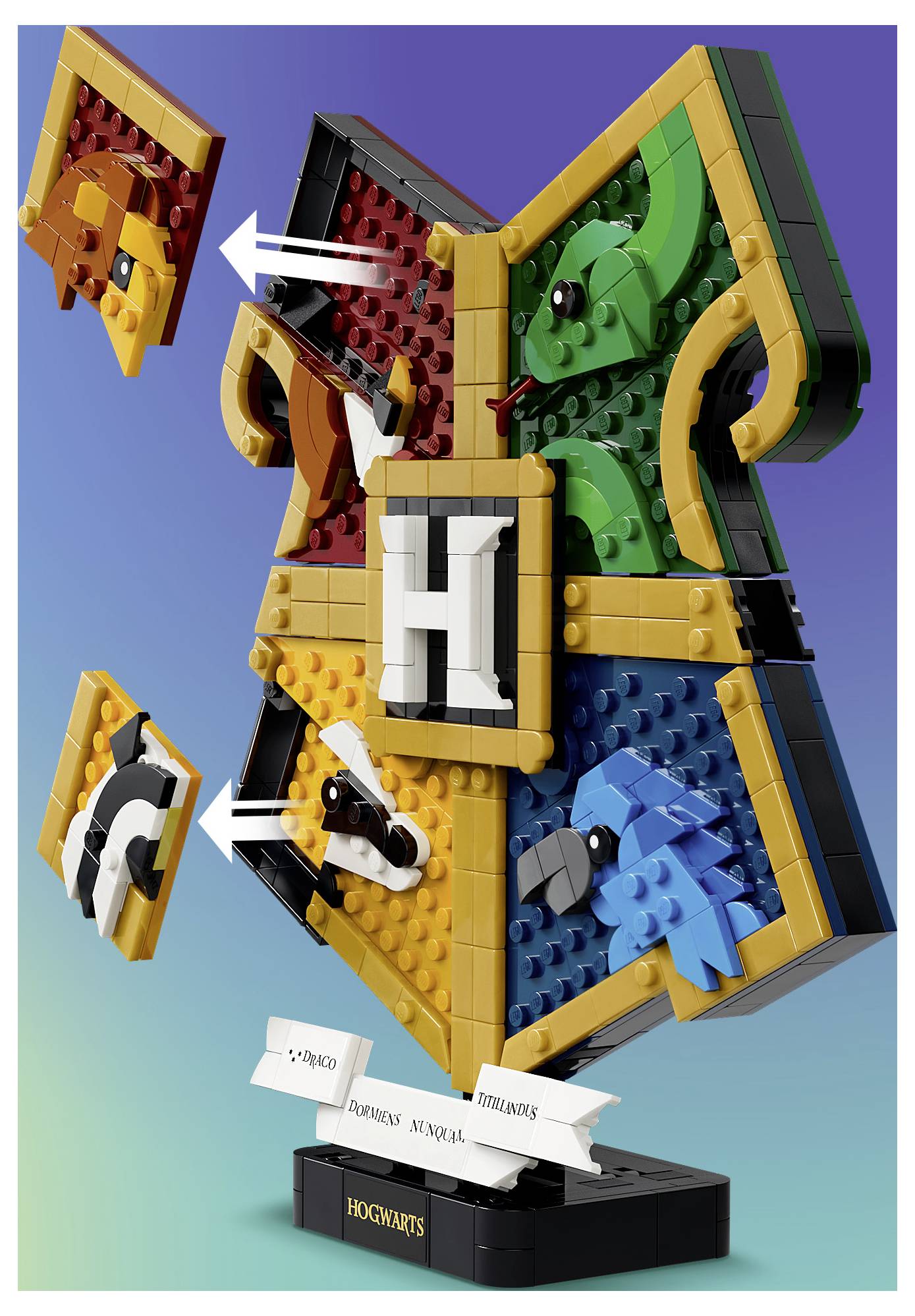 76462 LEGO® HARRY POTTER™ Hogwarts™ Hauswappen; Bauspielzeug; Zimmerdeko zum Ausstellen