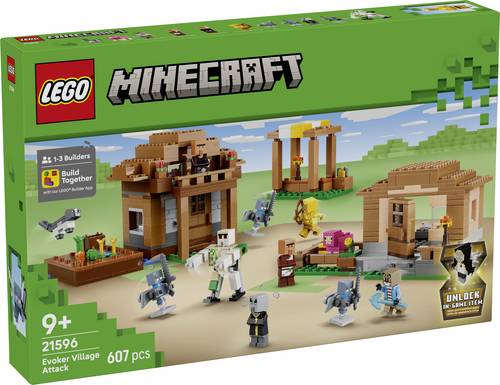 21596 LEGO® MINECRAFT Angriff des Magiers auf das Dorf  Bauset für Rollenspiele mit 11 Figuren aus dem Videospiel (Dorfbewohner