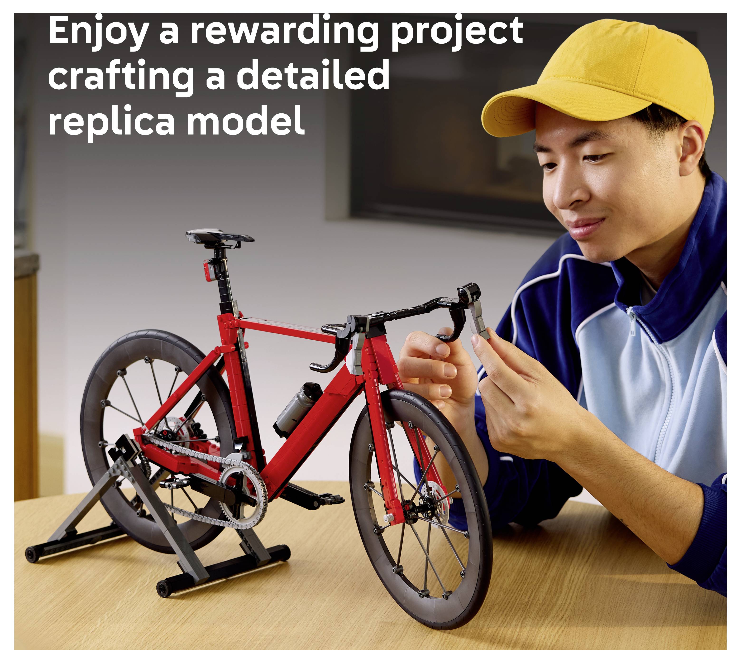 LEGO® ICONS™ 6588529 Rennrad; Bauset; Zimmerdeko; Geschenkidee für Radsportfans