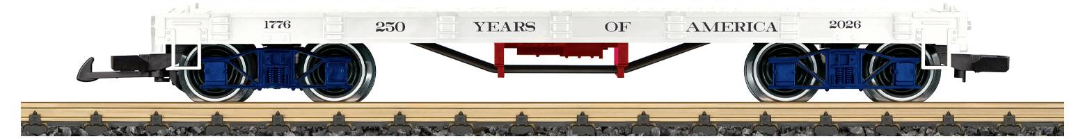 LGB L40598G Flachwagen "250 Jahre Amerika"-Sonderedition