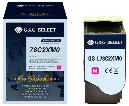G&G Toner ersetzt Lexmark 78C2XM0 Kompatibel Magenta 5000 Seiten GS-L78C2XM0