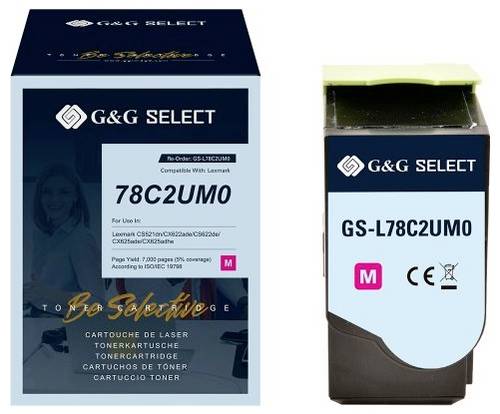G&G Toner ersetzt Lexmark 78C2UM0 Kompatibel Magenta 7000 Seiten GS-L78C2UM0