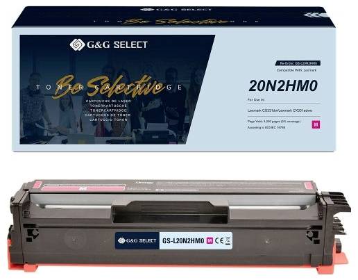 G&G Select Magenta-Tonerpatrone Box und Patrone, Modell 75M2HM0, für Lexmark C3224dw/cx321adwe Drucker.