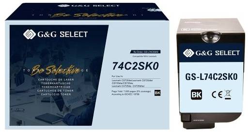 G&G REBORN nachgefertigte Tonerkartusche in Originalverpackung und Kartusche zusammen gezeigt, gekennzeichnet als kompatibel mit Ricoh 841918/841925 und Schwarz BK.