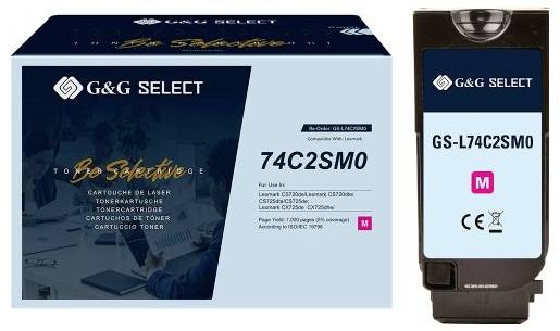G&G Toner ersetzt Lexmark 74C2SME Kompatibel Magenta 7000 Seiten GS-L74C2SM0