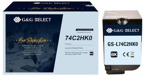 G&G Toner ersetzt Lexmark 74C2HKE Kompatibel Schwarz 20000 Seiten GS-L74C2HK0