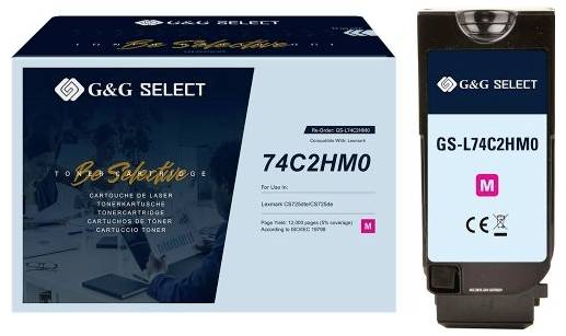 G&G Toner ersetzt Lexmark 74C2HME Kompatibel Magenta 12000 Seiten GS-L74C2HM0