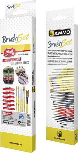Rail Center AMMO.R-1151 Modellbau-Pinsel Basic-Set