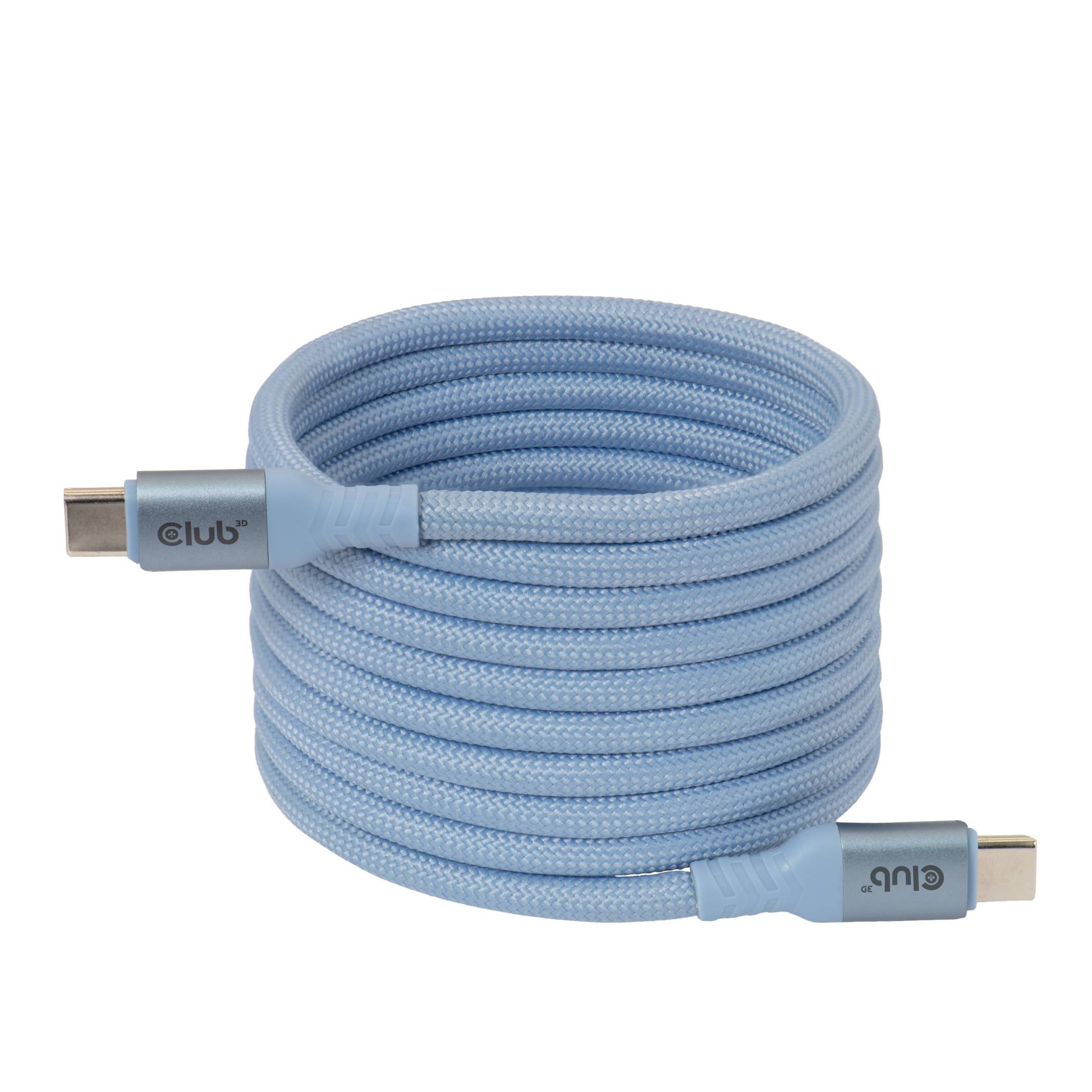 Club3D USB-C® Kabel USB-C® Stecker 2m Blau CAC-3030