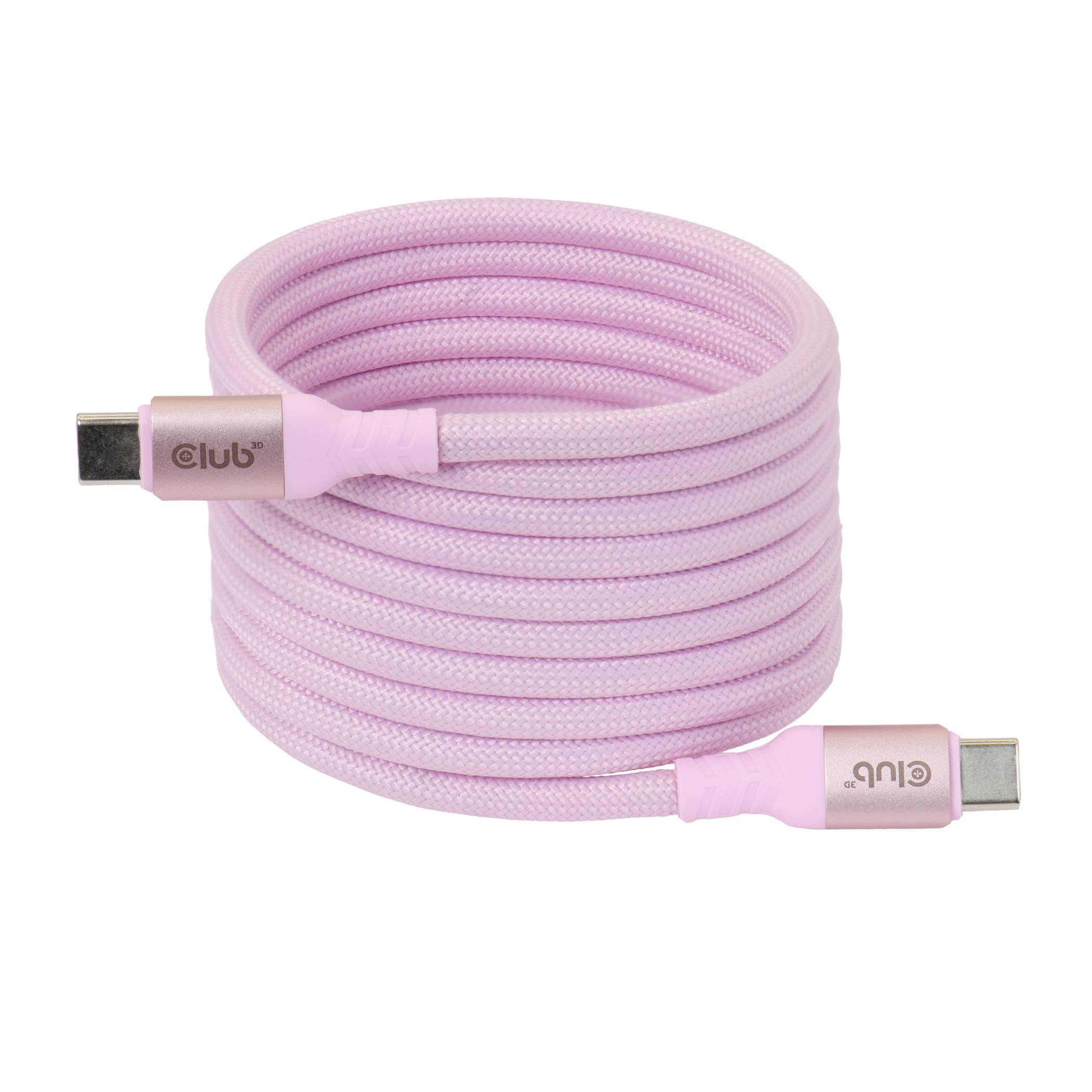 Club3D USB-C® Kabel USB 2.0 USB-C® Stecker 2m Pink CAC-3031