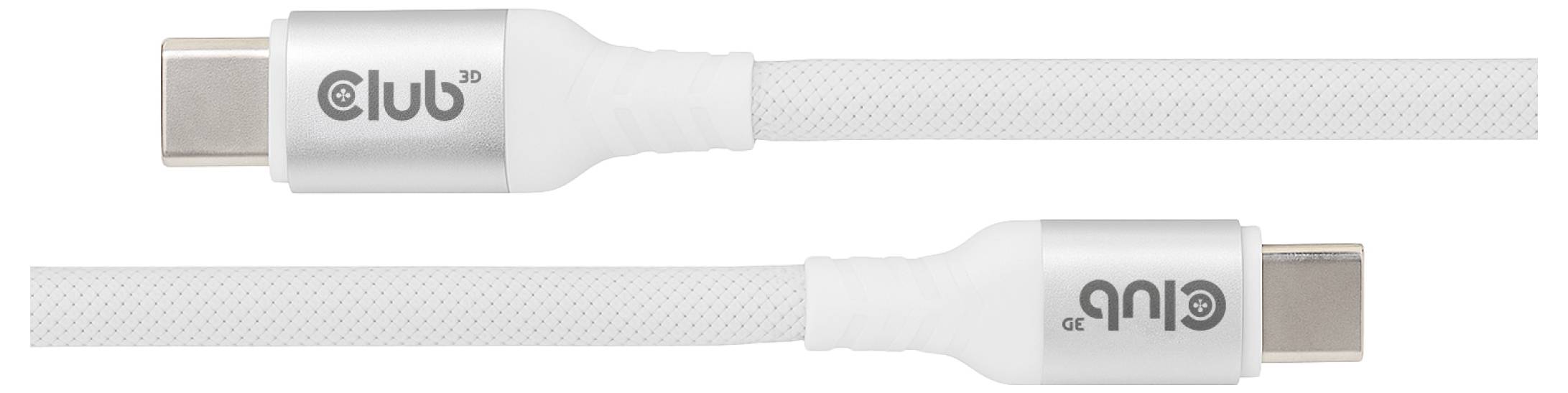 Club3D USB-C® Kabel USB-C® Stecker 2m Weiß CAC-3032