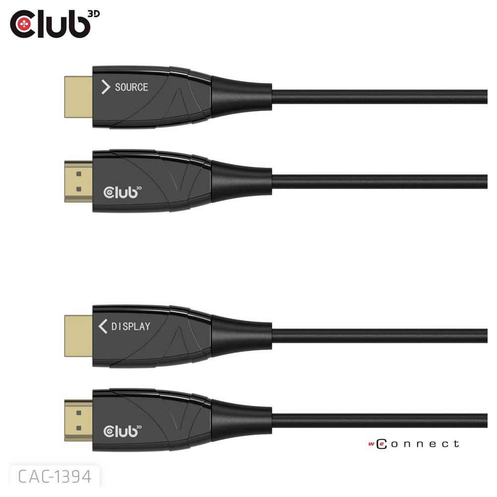 Club3D HDMI Anschlusskabel HDMI-A Stecker 100m Schwarz CAC-1394 HDMI-Kabel