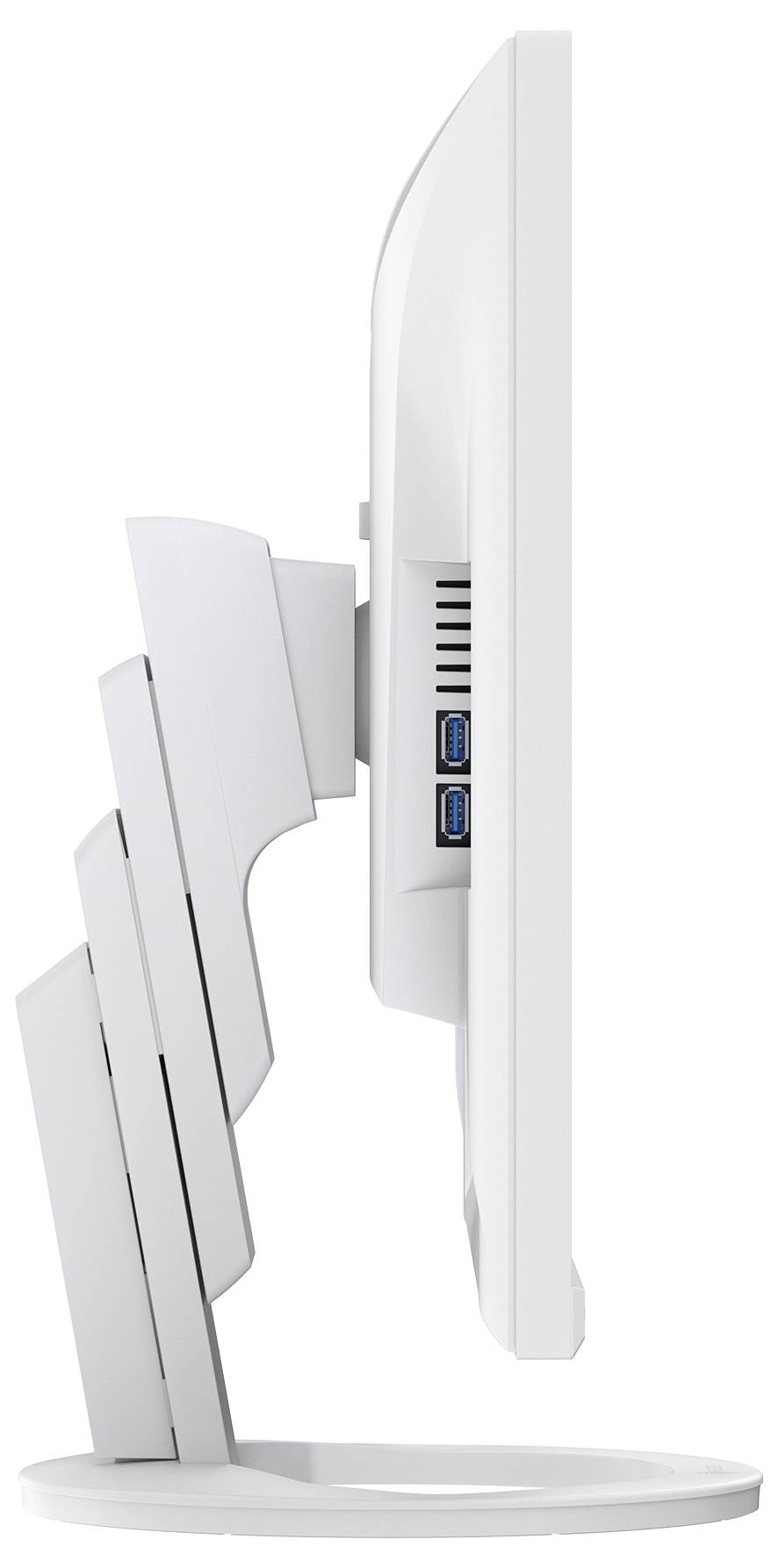 Ein Lenovo-Monitor zeigt mehrere überlagernde App-Fenster an, darunter E-Mail, Chat-Nachrichten und ein Handels-Dashboard auf einem Windows-Desktop.