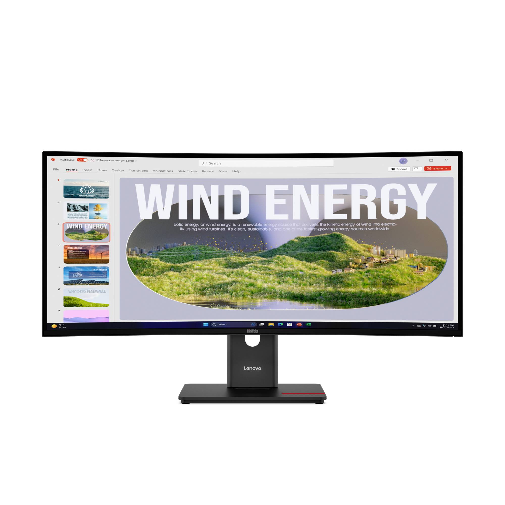 Lenovo ThinkVision LCD-Monitor EEK E (A - G) 86.4cm (34 Zoll) 3440 x 1440 Pixel 21:9 6 ms VA LED