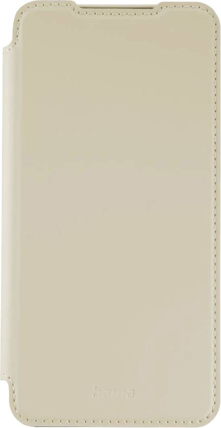 Beige Handyhülle mit Steppnähten, glatte Vorderseite und abgerundete Ecken