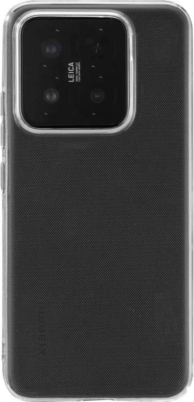 Nahaufnahme der Rückseite eines schwarzen Smartphones mit großem quadratischem Leica-Kameramodul und strukturiertem Gehäuse.