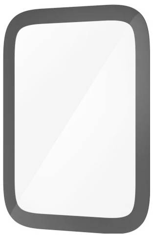 Leeres Smartphone- oder Tablet-Bildschirmsymbol mit abgerundeten Ecken, dunklem grauem Rand und weißer reflektiver Mitte.