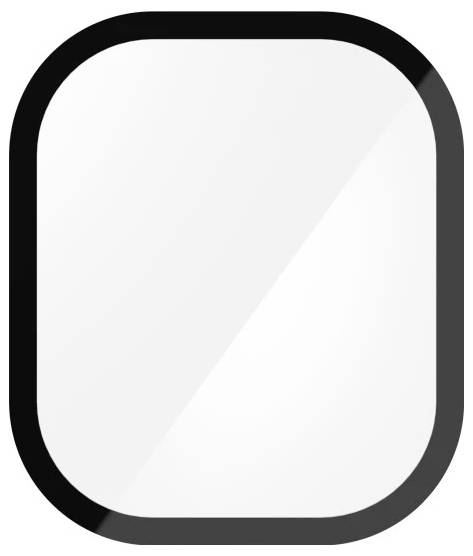 Leeres Symbol mit abgerundeten Ecken, schwarzem bis grauem Rand und hellem grauem Mittelteil.