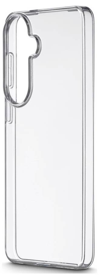 Transparentes Smartphone-Case mit erhöhtem Kameraausschnitt, dargestellt vor weißem Hintergrund.
