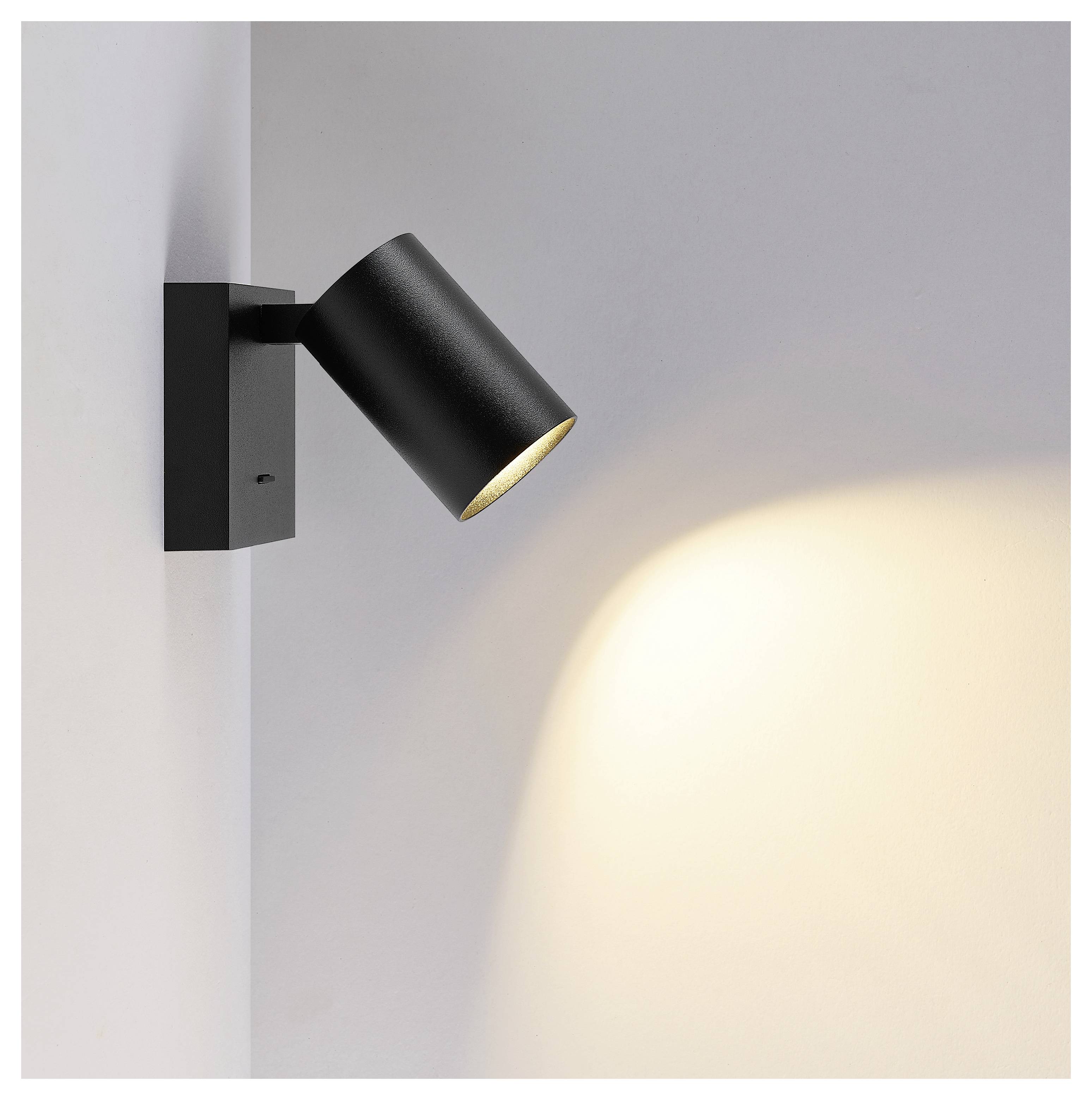Deko Light Can Tilt Square Base 341346 Wandleuchte GU10 7.5W Schwarz (RAL 9005)