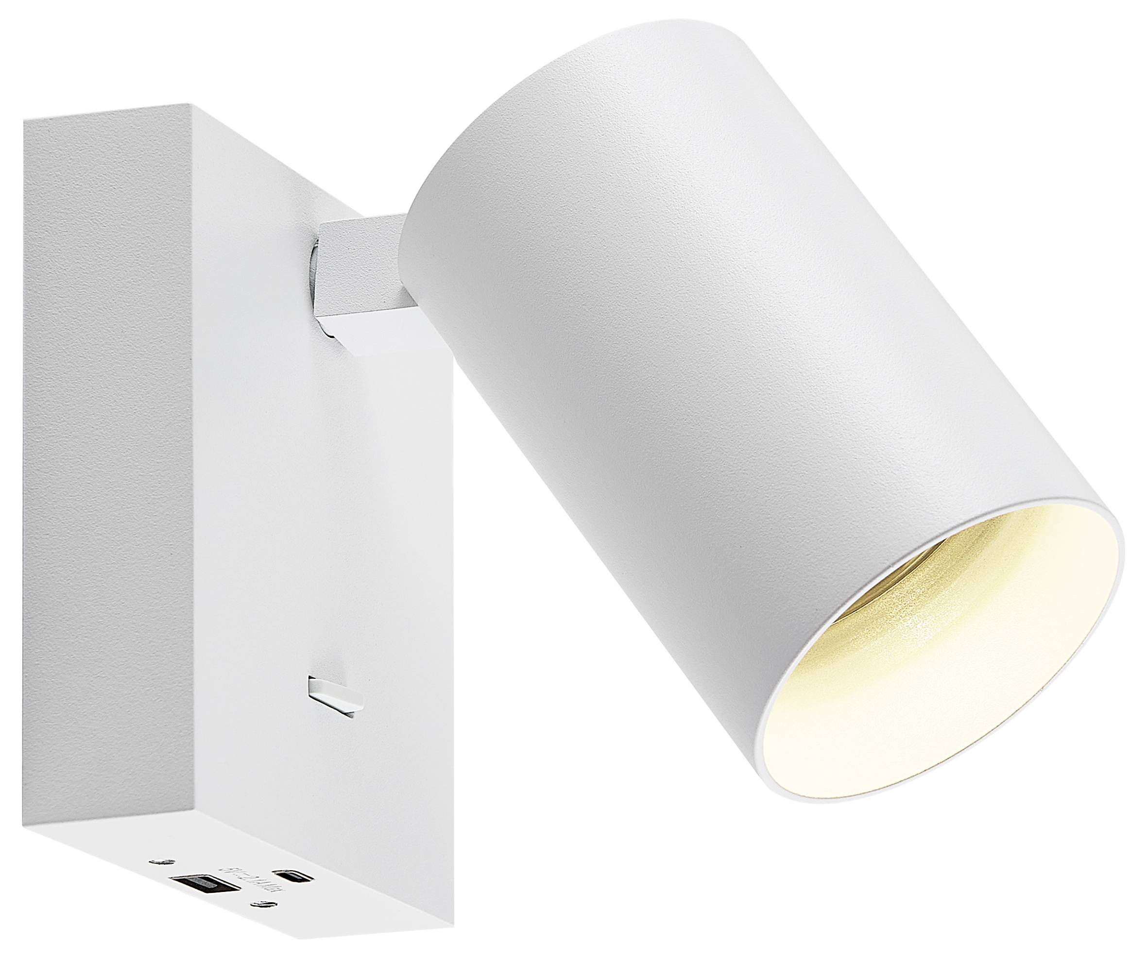Deko Light Can Tilt Square USB Base 341347 Wandleuchte GU10 7.5W Weiß (RAL 9003)