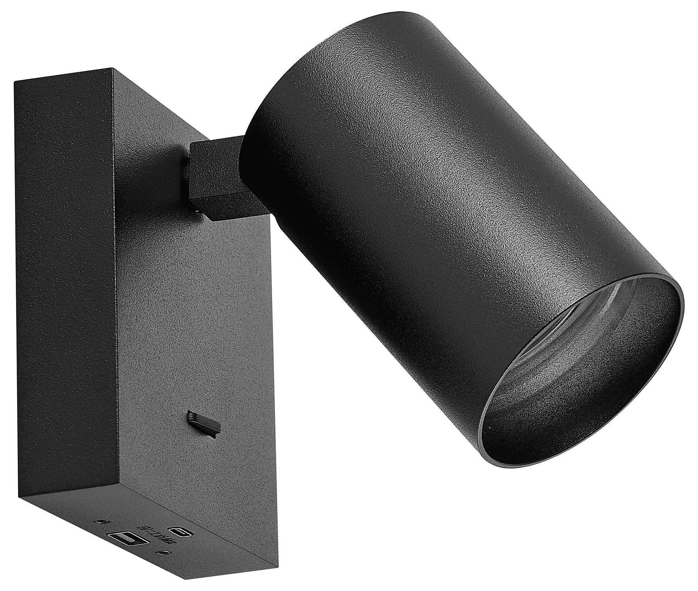 Deko Light Can Tilt Square USB Base 341348 Wandleuchte GU10 7.5W Schwarz (RAL 9005)