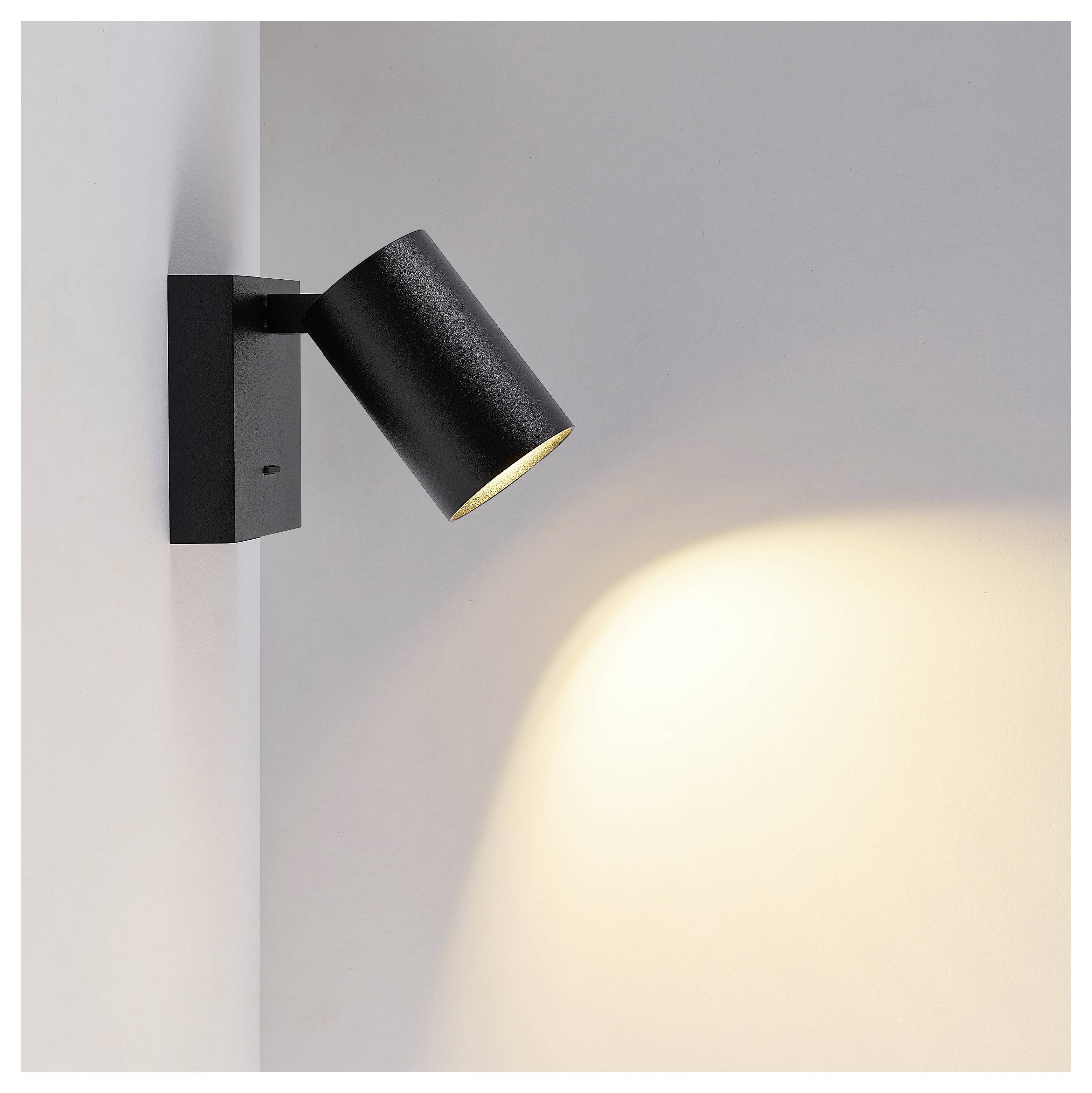 Deko Light Can Tilt Square USB Base 341348 Wandleuchte GU10 7.5W Schwarz (RAL 9005)