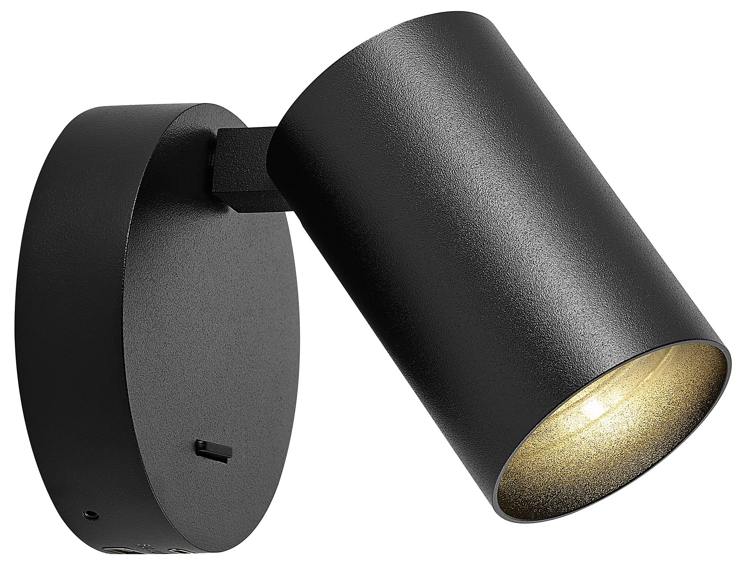 Deko Light Can Tilt Round USB Base 341352 Wandleuchte GU10 7.5W Schwarz (RAL 9005)