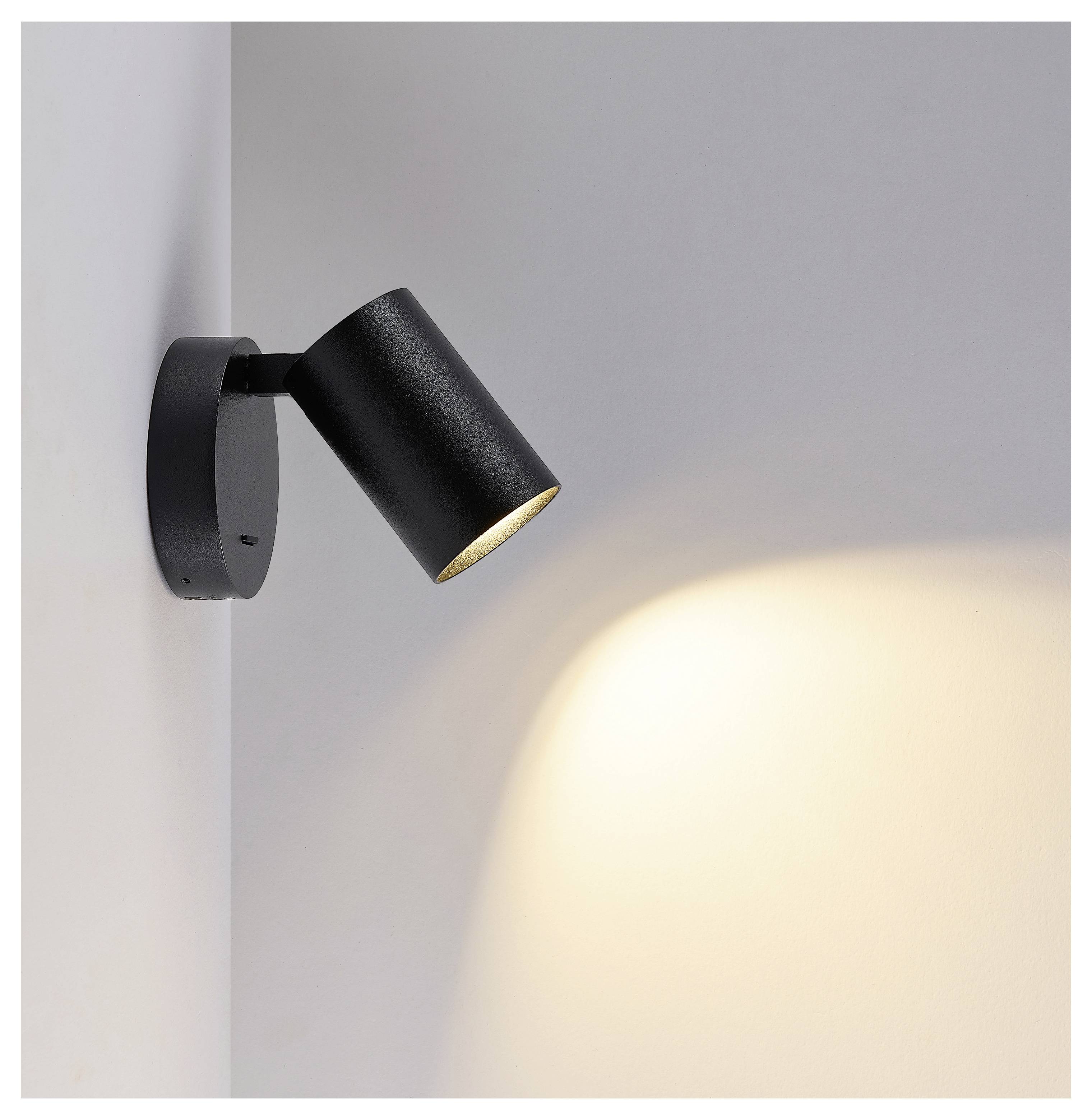 Deko Light Can Tilt Round USB Base 341352 Wandleuchte GU10 7.5W Schwarz (RAL 9005)