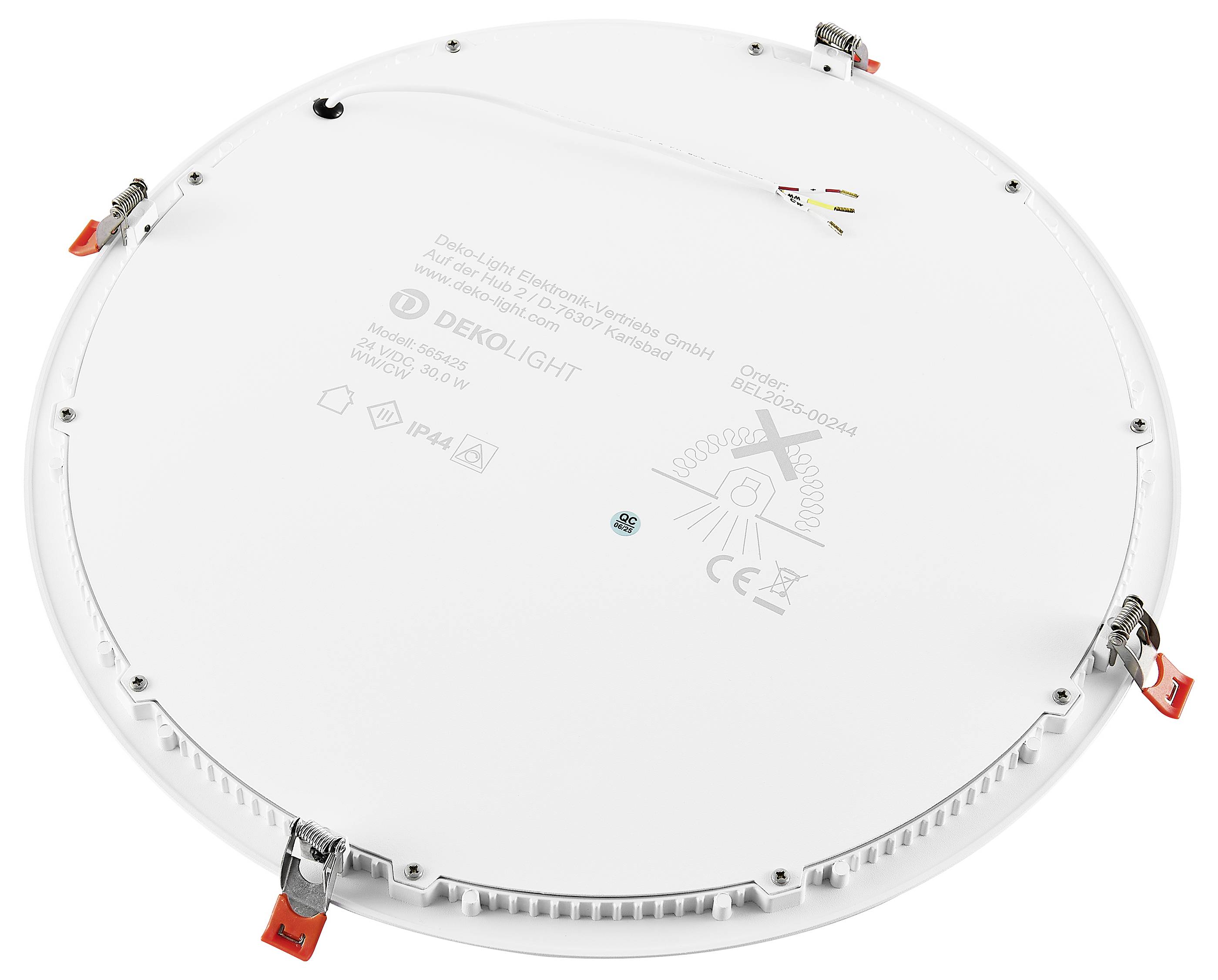 Deko Light 565425 Downlight - Anik CCT Round 380 Einbauleuchte LED 30W Verkehrsweiß (RAL 9016)