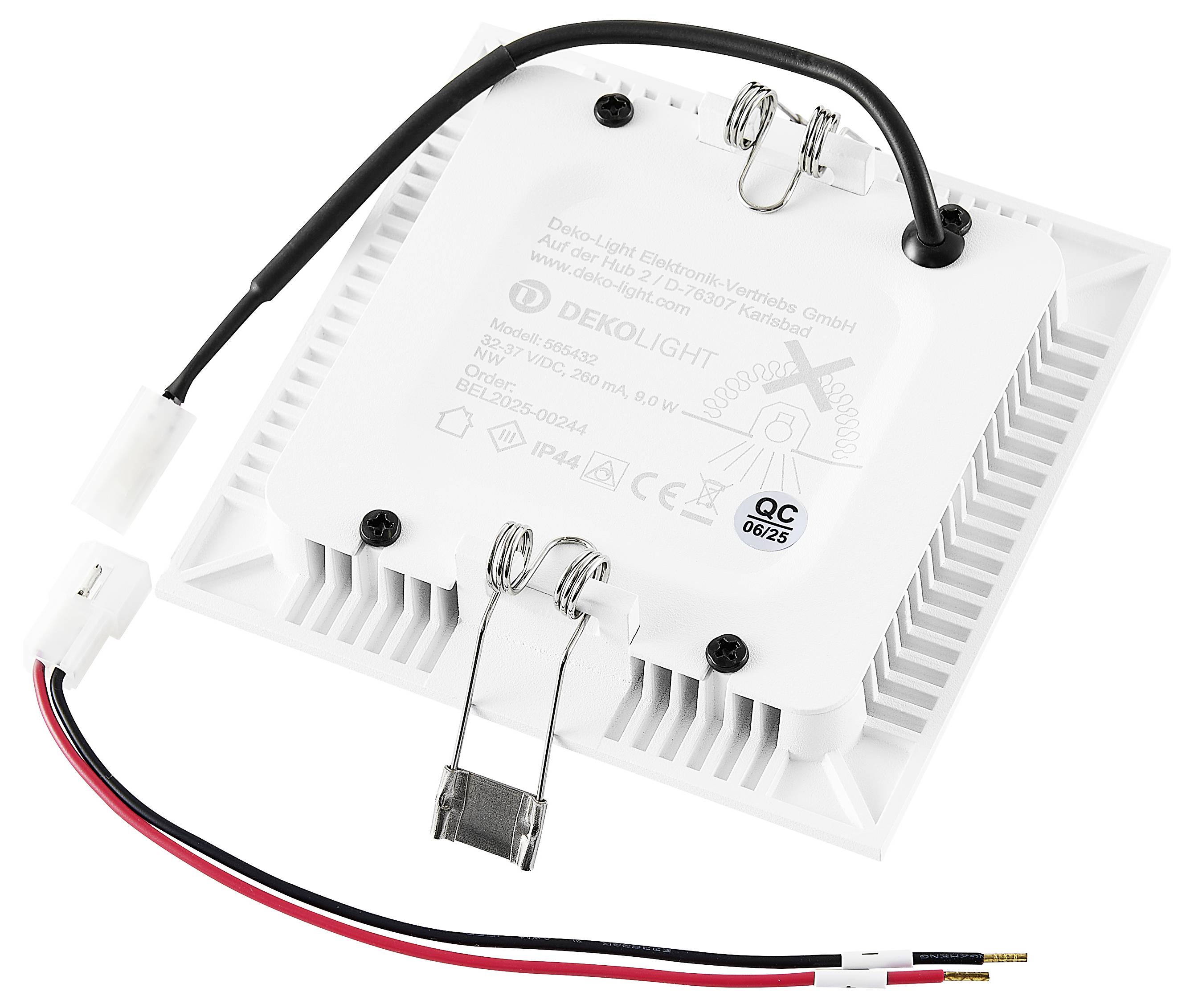 Deko Light 565432 Downlight - Anik Square 90 Einbauleuchte LED 9W Verkehrsweiß (RAL 9016)