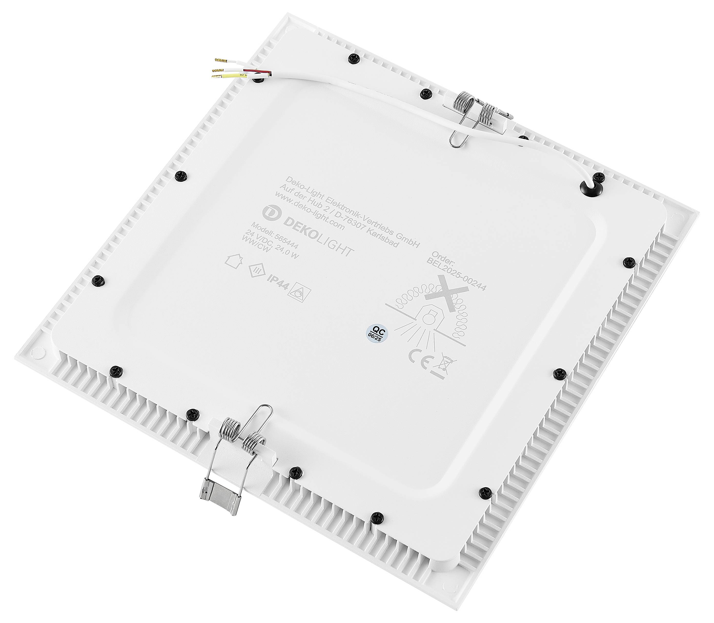 Deko Light 565444 Downlight - Anik CCT Square 215 Einbauleuchte LED 24W Verkehrsweiß (RAL 9016)