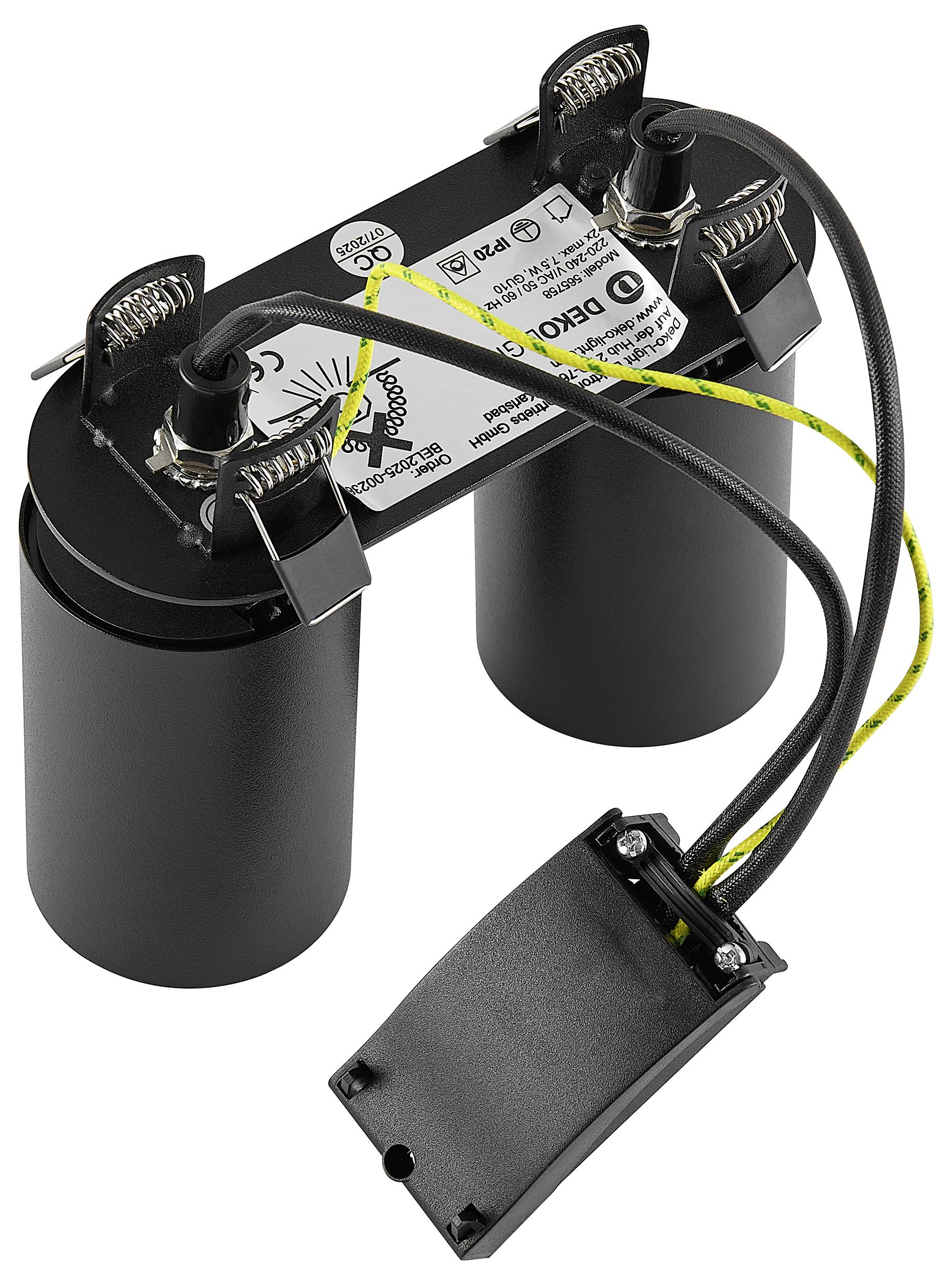 Deko Light 565758 Can Tilt Round Einbauleuchte GU10 7.5W Schwarz (RAL 9005)