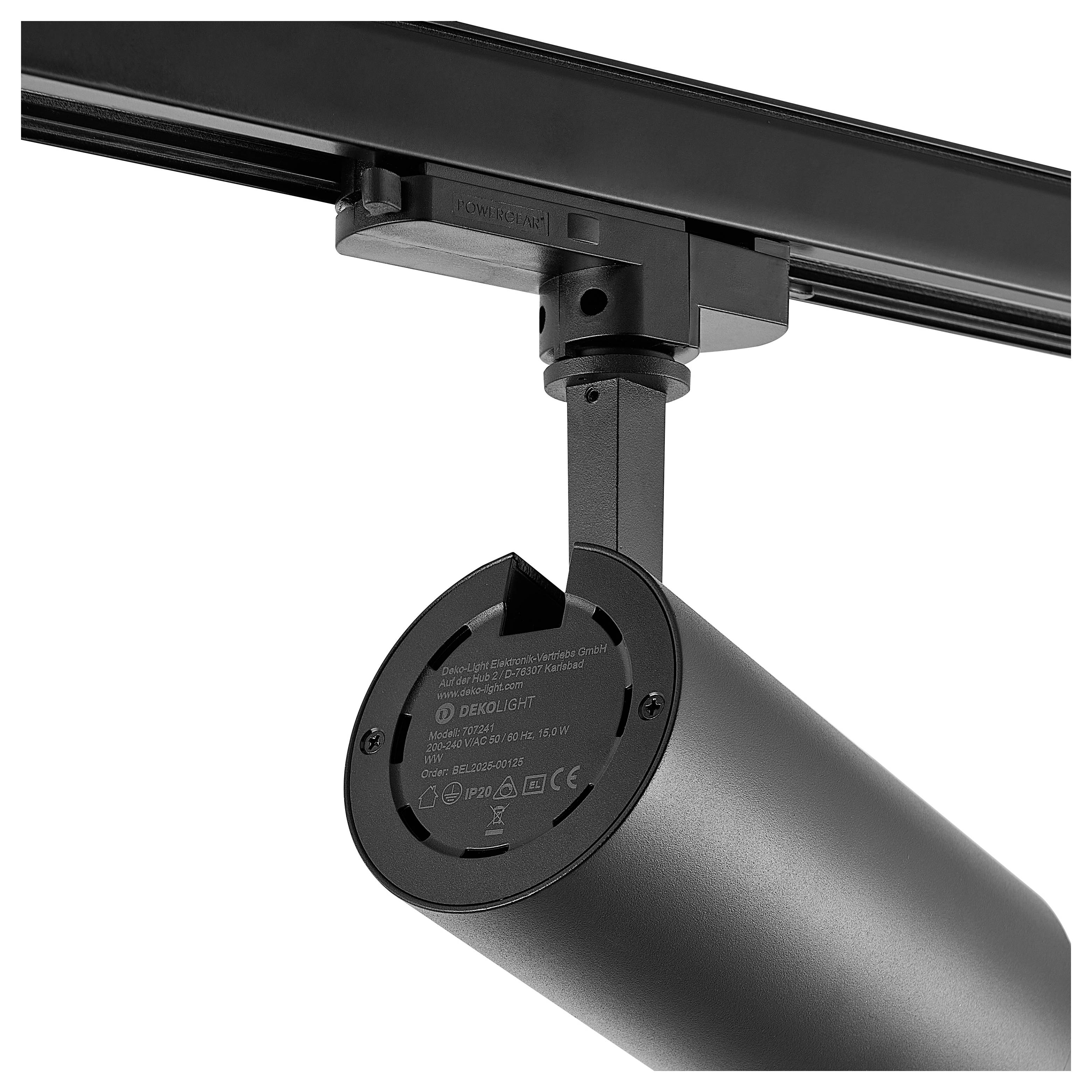 Deko Light Lucea 15 Tilt 3-Phasenleuchte 15W LED Tiefschwarz (RAL 9005)