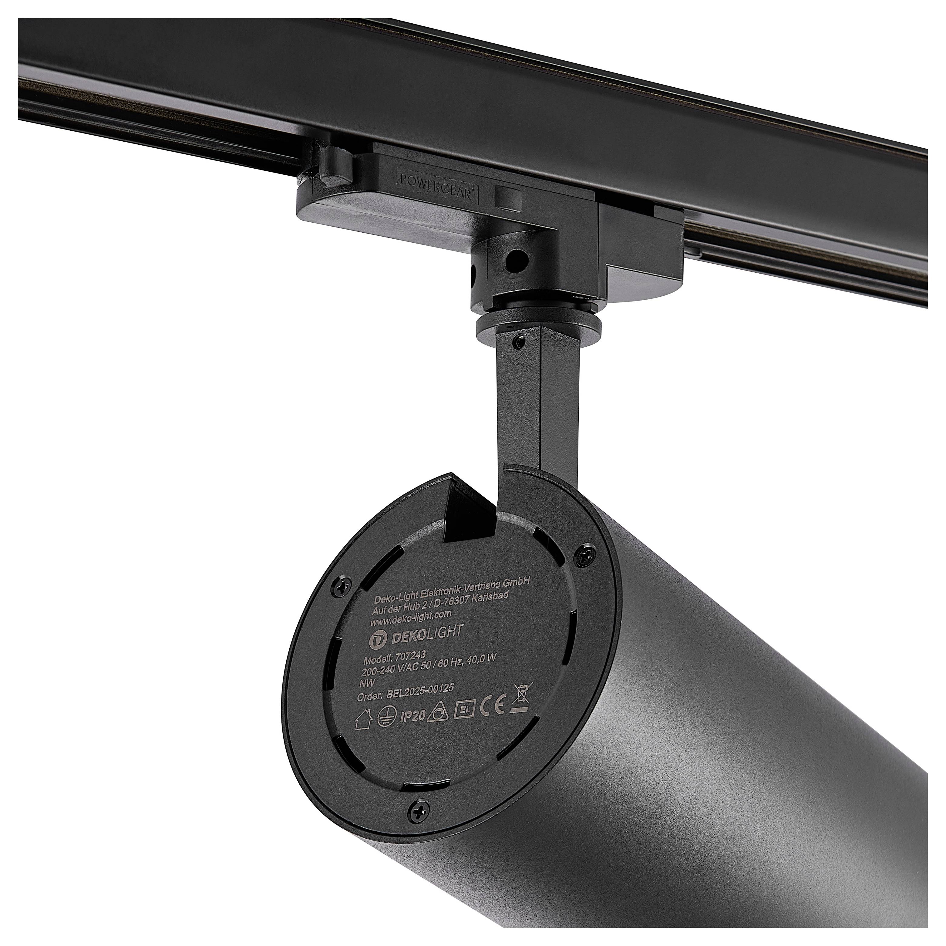 Deko Light Lucea 40 Tilt 3-Phasenleuchte 40W LED Tiefschwarz (RAL 9005)