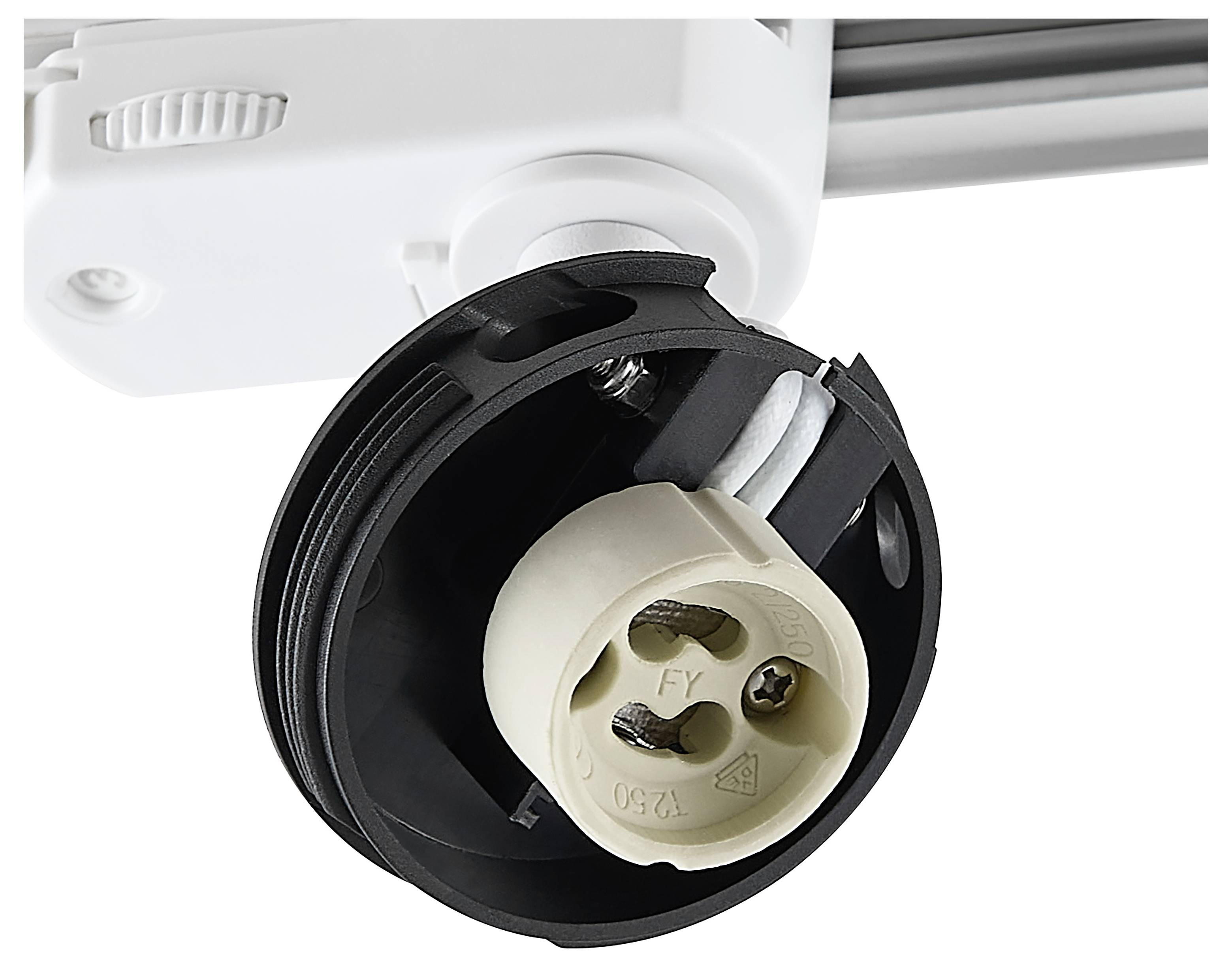 Deko Light Can Base 3-Phasenleuchte GU10 7.5W Signalweiß (RAL 9003)