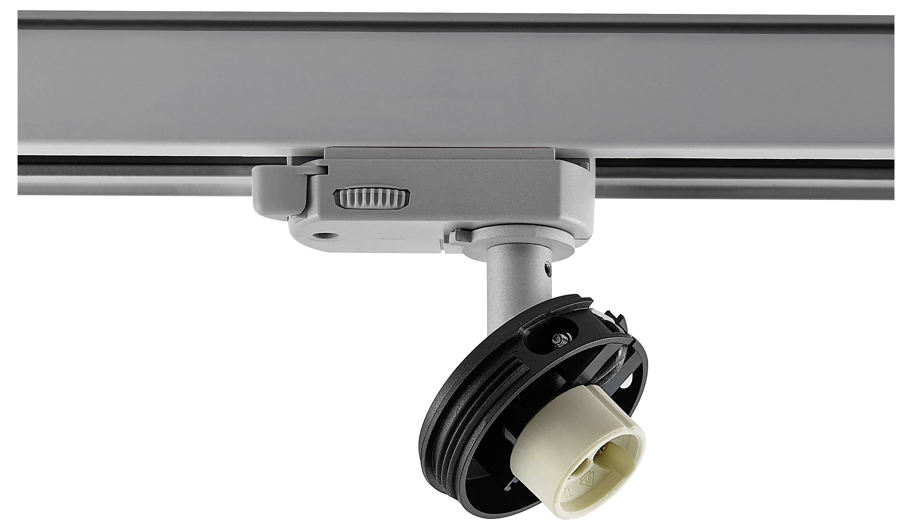 Deko Light Can Base 3-Phasenleuchte GU10 7.5W Silber