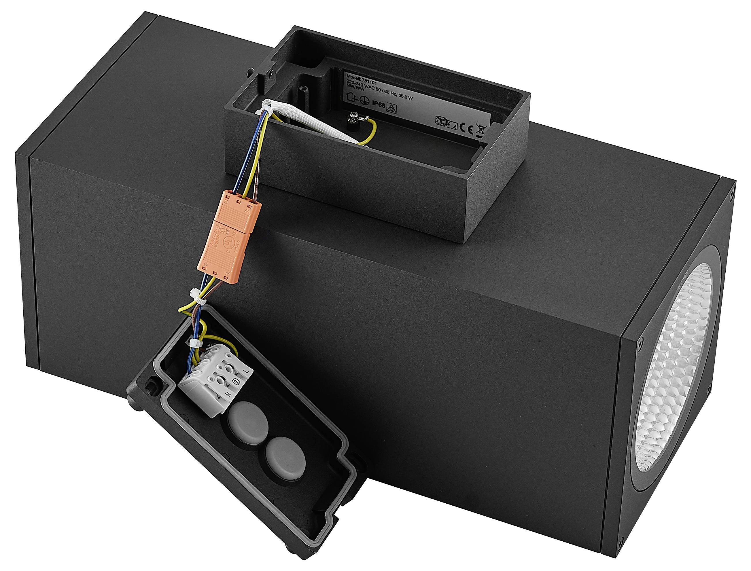 Deko Light ShoreLine Pro Square Up+Down 731191 Wandaufbauleuchte 55W LED Graphitgrau (RAL 7024)