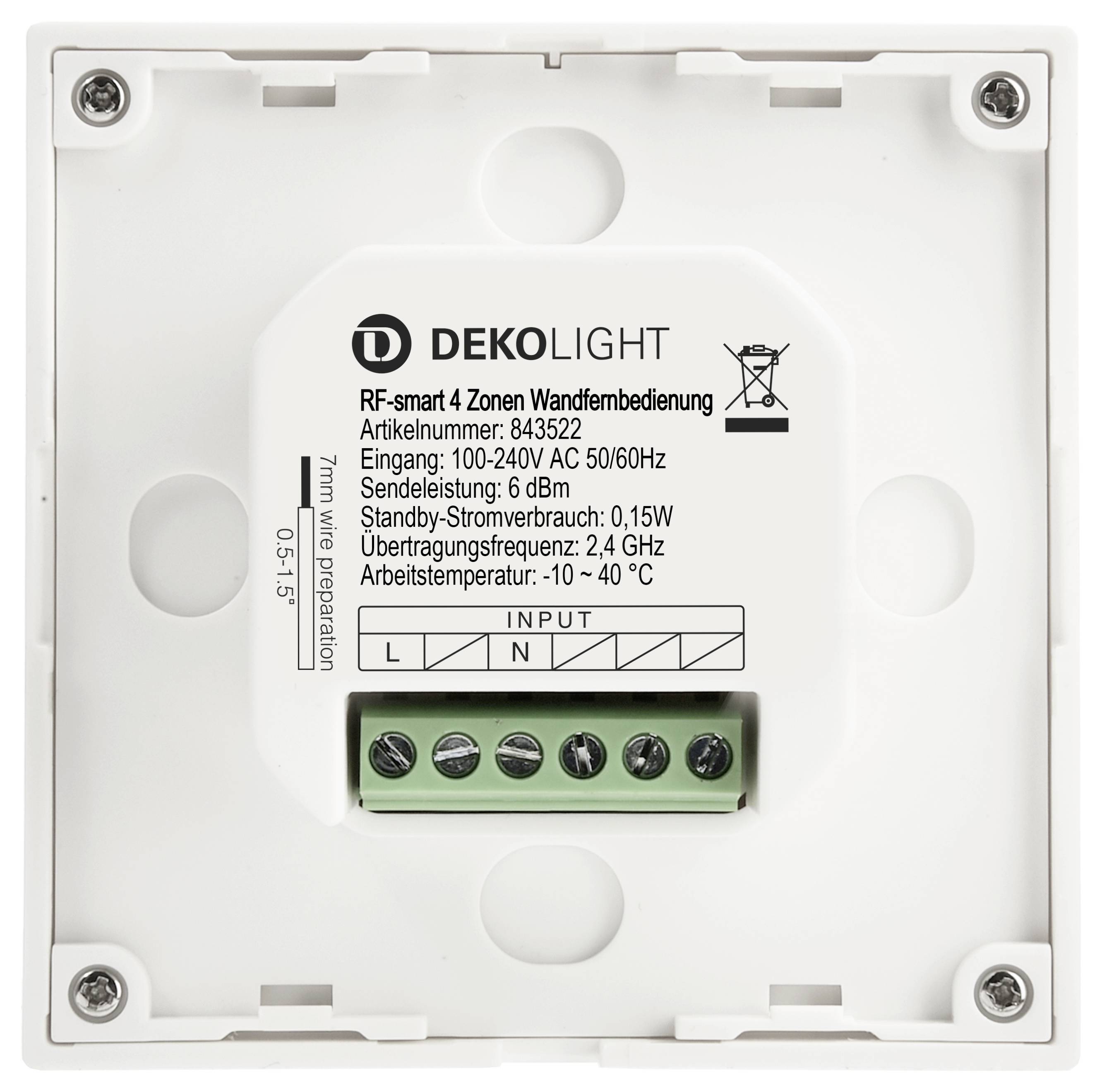 Deko Light RF-smart 843522 Fernbedienung dimmbar Weiß