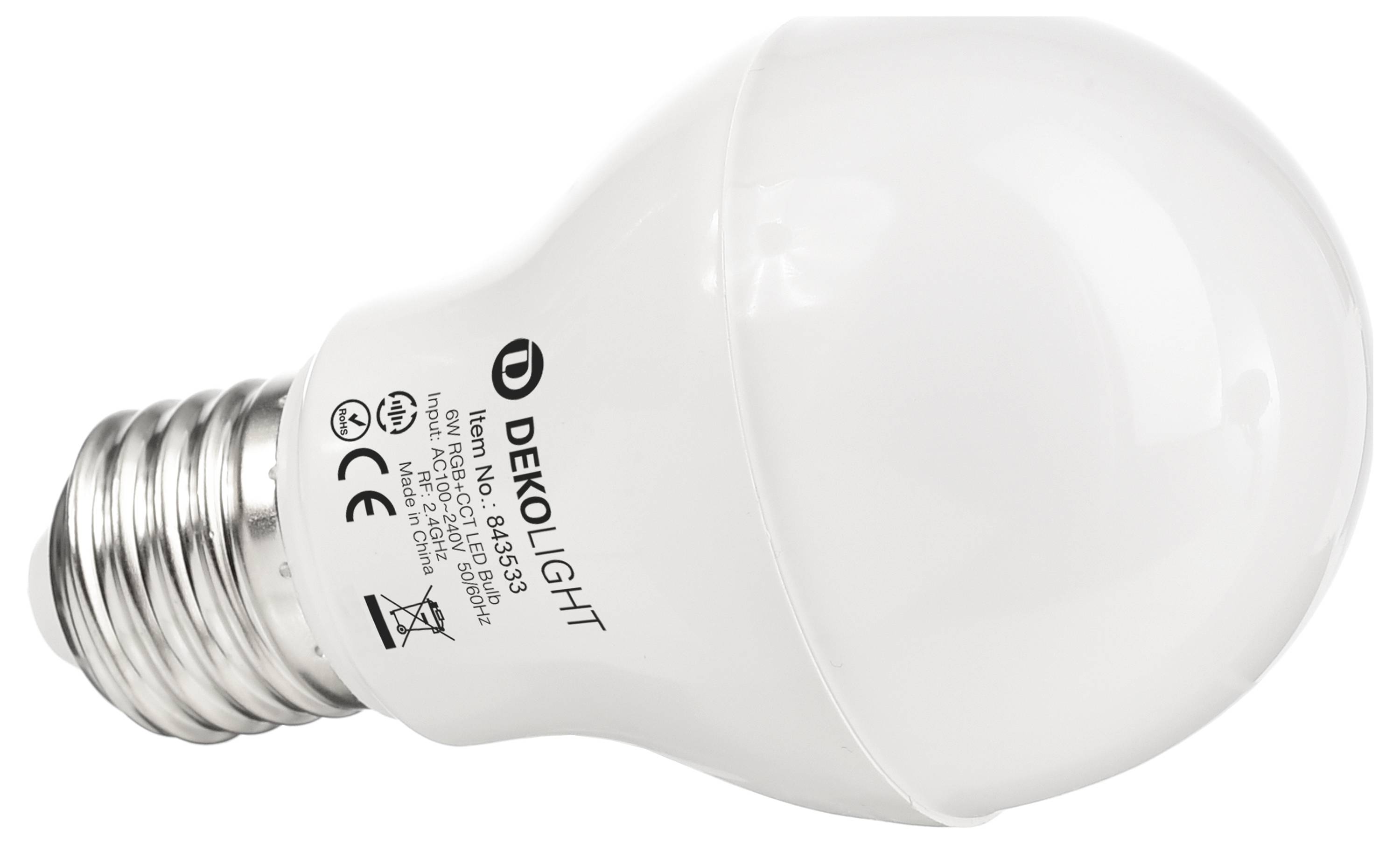 Deko Light 843533 LED EEK F (A - G) E27 6W RGB, Warmweiß, Kaltweiß (Ø x H) 57mm x 100mm 1St.