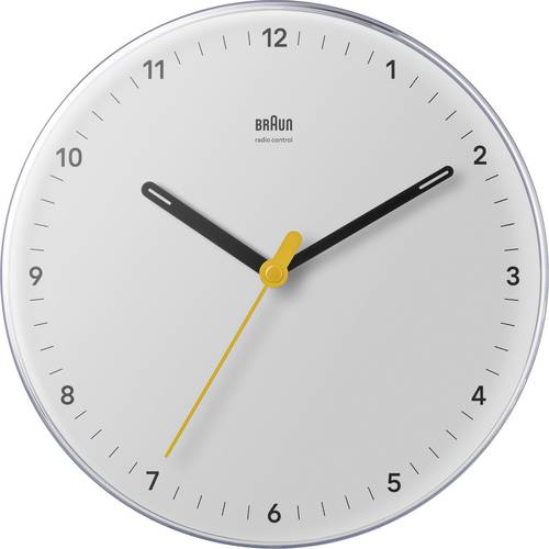 Braun 67685 Funk Wanduhr 230 mm Weiß