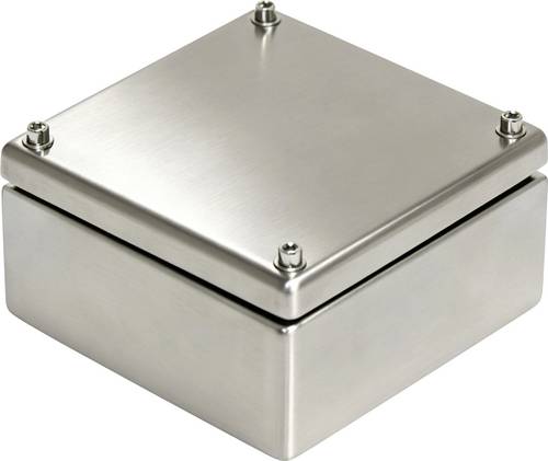 TRU COMPONENTS TC-SSH151508 Klemmenkasten 150 x 150 x 80 Edelstahl Hellgrau 1 St.
